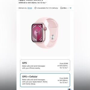 Apple Watch series 9 with gps and cellular capabilities